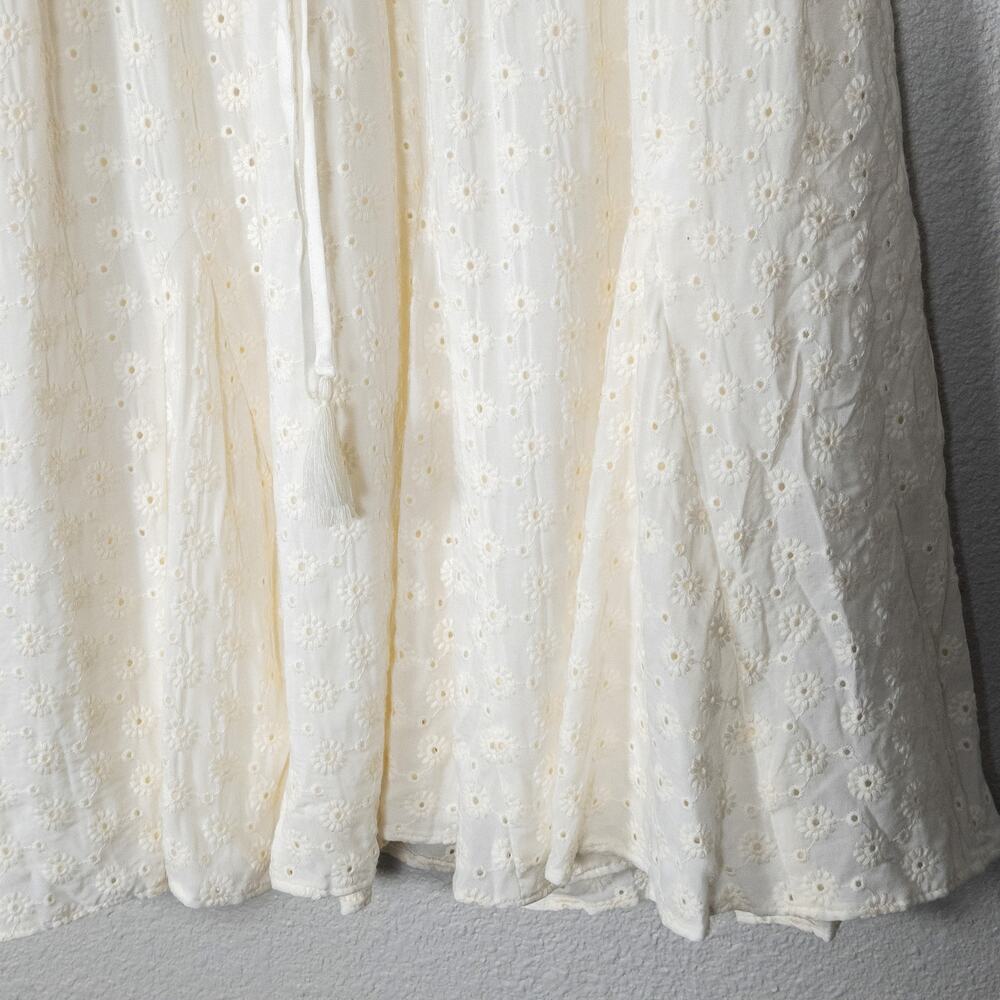 Madewell Embroidered Short Sleeve Dress Ivory Size 8 Cottagecore Romantic - Picture 7 of 12